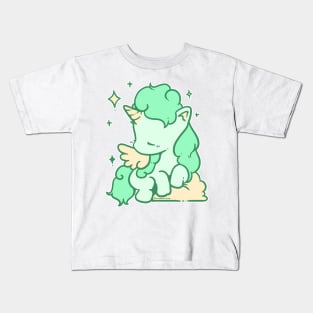 Soft Unicorn (Mint Turquoise) Kids T-Shirt